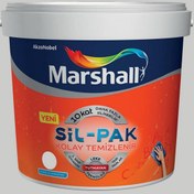 Resim Marshall Gelin Teli 15 Litre Sil-Pak Kolay Temizlenir Silinebilir Su Bazlı İç Cephe Boyası (MARSHALL.5253658) 