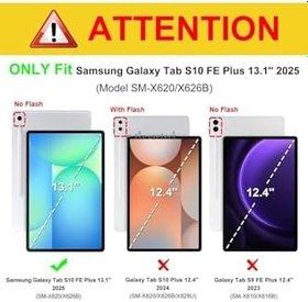 Resim m.tk moveteck Galaxy Tab S10 FE Plus 13.1 inç ile Uyumlu Magic Klavyeli Kılıf, Mıknatıslı Ön Kapak, Siyah 