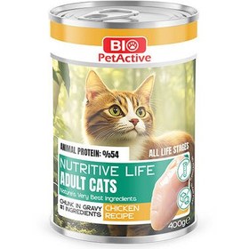 Resim Bio Pet Active Nutritive Life Tavuk Etli Kedi Konservesi 400 Gr 