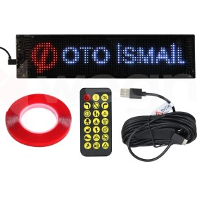 Resim Araç İçi Araba Işığı Led Ekran 16x64 9.2x37.4cm Aksesuar 