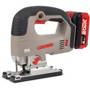 Resim Crown Şarjlı Dekupaj Testere 20v-4ah Ct25003hx-4 Bmc | Bakır Sargılı Kömürsüz Motorlu Çift Akülü Dekupaj 