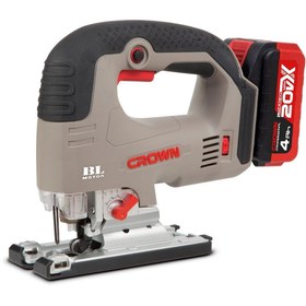 Resim Crown Şarjlı Dekupaj Testere 20v-4ah Ct25003hx-4 Bmc | Bakır Sargılı Kömürsüz Motorlu Çift Akülü Dekupaj 