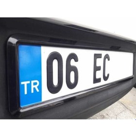 Resim 2 Adet Parlak Siyah Oto Plakalık Piano Black 531942031 