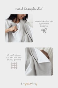 Resim Colors of Joy Organik Pamuk Müslin 4 Katlı Emzirme Örtüsü Gri - Gri / 70x100 