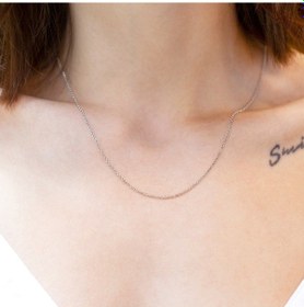 Resim 14 Ayar Altın Beyaz 50 Cm Zincir Kolye N11.757 