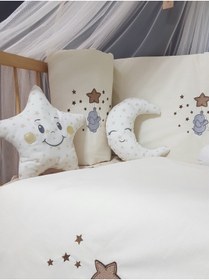 Resim bebek_iklimi 17 Parça Nakışlı Bebek Uyku Seti 60x120 - Aparatlı Lüks Cibinlikli 