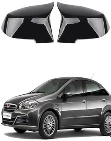 Resim Fiat Linea Araca Özel Batman Yarasa Ayna Kapağı Pianoblack 