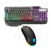 Resim Rampage KB-R46 CARISMA - Lumos Rainbow Aydınlatmalı Usb Combo Q Gaming Klavye Mouse Set 