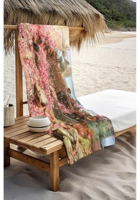 Resim Dijital Baskı Plaj Deniz Havlusu Modern Desenli Peştamal Hvl0029 Renkli 