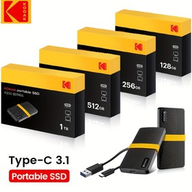 Resim KODAK X200 Harici SSD Sabit Disk HD Externo 1TB USB3.1 Mini Taşınabilir SSD 128GB 256GB 512GB 1TB Dizüstü Bilgisayarlar Akıllı Telefonlar PS4 PC TV için 