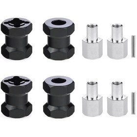 Resim Kosona 1/10 Rc Araçlar İçin 15mm Genişletilmiş Alüminyum Kombinasyon Aksesuarı - Siyah 