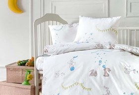 Resim Menderes Home Cotton Collection Ranforce Bebe Çarşaf+Yastık Mine Baby 