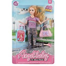 Resim Angelbaby Seyahat Bebekleri Seri 2 Happy Yazılı Tişörtlü 