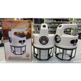 Resim KL-537A Solar 6 Fonksiyonlu El Feneri Işıldak Şarj Lamba 