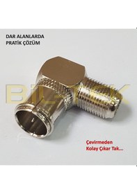 Resim Hızlı F Konnektör L Tipi Quick Fiş - 100 Adet 