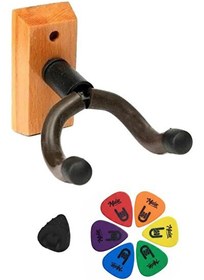 Resim Lastvoice GDS-555S-PAK Ahşap Gitar Duvar Standı Askısı Aksesuar Seti 