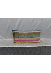 Resim Zehra Abla Halı Yeni El Dokuma Dekoratif Lumbar Kilim Kırlent Yastık Kılıfı 6189 