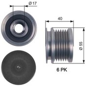 Resim Gates Oap7114 - Alternatör Kasnağı Rulmanlı Caddy Iv-golf 7-pass 