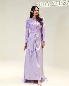 Resim Umay Tesettür Abiye - Saks / 40 