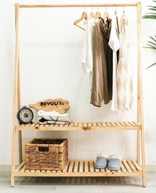 Resim Mirapet Mira Ahşap Gardırop Askılık Iki Raflı Çiçeklik 148x106 