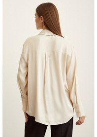 Resim Never More Saten Gömlek Taş 