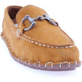 Resim Dgn 600-23y Kadin Dikiş Detayli Metal Tokali Loafer Ayakkabi 600-2109-R6022 Turuncu 