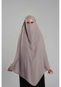 Resim Hürrem Bone Violet Pratik Hazır Geçmeli Tesettür Eşarp Krep Bağcıklı Çift Katlı Sufle Hijab 2314 21 