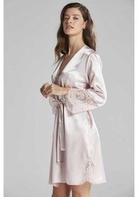 Resim Pierre Cardin 6'lı Kaplı Midi Gecelik Sabahlık Set 6015 Pudra Çok Renkli 