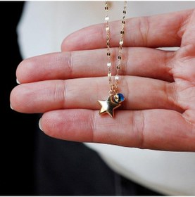 Resim Altın Kolye Nazar Boncuklu Yıldız 