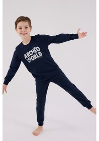Resim Rolypoly Erkek Çocuk Lacivert Pijama Takımı Rp3684-c-v2 