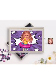 Resim Bk Gift Kişiye Özel Kız Çocuk Karikatürlü 1000 Parça Profesyonel Puzzle-11 