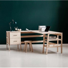 Resim Woodesk Origo Ahşap Çalışma Masası, Natural Renk Cpt4643-100 