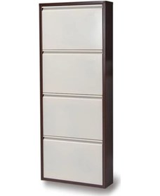 Resim Kaser Metal 4'Lü Kahve Krem Ayakkabılık Kahverengi - Krem 