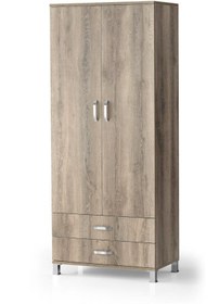 Resim SİVAS GÖZDE MOBİLYA Genç Odası 2 Kapılı 2 Çekmeceli Gardırop Elbise Dolabı 79x46x189cm 