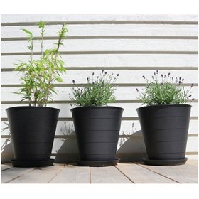 Resim AboutThePerfect Şık Siyah Çöp Kutusu Saksısı, 10 Litre, Ev ve Ofis Kullanımı için ideal 