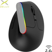 Resim Jingyi Delux M618C Kablosuz Sessiz Ergonomik Dikey 6 Düğmeler Oyun Faresi USB Alıcısı Rgb 1600 Dpı Optik Fare Pc Laptop Için (Yurt Dışından) 