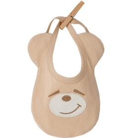 Resim Andywawa Erkek Bebek Ayıcık Kabartmalı Önlüklü Tulum Takım AC2276 Bej 