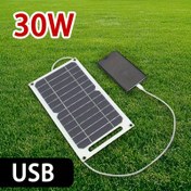 Resim Güneş paneli, taşınabilir USB portlu güneş şarj cihazı; kamp, piknik, balık tutma ve seyahat için uygun telefonlar, el fenerleri, kulaklıklar vb. şarj etmek için 