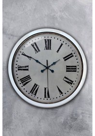 Resim 40 Cm Beyaz Metal Roma Rakamlı Duvar Saati 