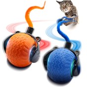 Resim Elektrikli Hareketli Etkileşimli Kedi Oyun Topu - USB Şarj Edilebilir, Dayanıklı Plastik, İç Mekan Kedileri için Eğlenceli Tasarım, Rahatlama & Eğlence, Tüm Irklar Boyutları, Kedi Oyuncak, Evcil Hayvan Rahatlaması, Oynaklı Tasarım, Pürüzsüz Dokusu 