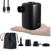 Resim Yifomall Küçük Boy Taşınabilir Elektrikli Hava Pompa, 3000mah Batarya, 300l/dk Hızlı Şişirme, 4 Ağızlı, Yorganlar Ve Yüzme Halkaları İçin - Siyah 