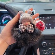 Resim Silver1 Gıoıo Yeni Ipek Eşarp Anahtarlık Kişiselleştirilmiş Inci Papyon Çanta Çekicilik Dokuma Anahtarlık (Yurt Dışından) 