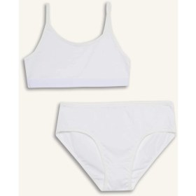 Resim DeFacto %100 Pamuklu 2'li Takım Bra Slip Külot Kız Çocuk F4155A825AU 