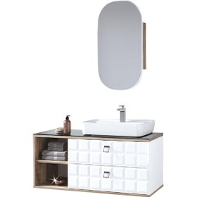 Resim Denko Oscar 95 Cm Banyo Dolabı Takımı Çok Renkli 