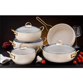Resim Casa Milano 9 Parça Güveç Tencere Seti 