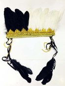 Resim Siyah Beyaz Renk Tüylü Kızılderili Başlığı Beşiktaş Taraftar Başlığı 