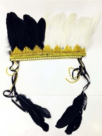 Resim Siyah Beyaz Renk Tüylü Kızılderili Başlığı Beşiktaş Taraftar Başlığı 