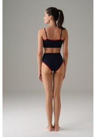 Resim Kadın Lacivert Askılı Sporcu Sütyen 5551 Karışık Çok Renkli 