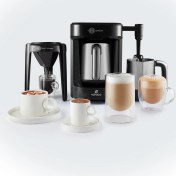 Resim Karaca Hatır Barista Steel Cappuccino ve Türk Kahve Makinesi Galaxy Grey 