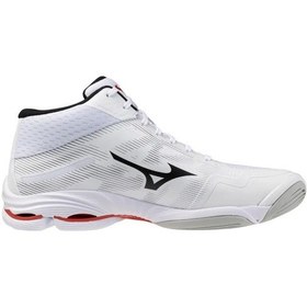 Resim Mizuno Wave Lightning Pro Mıd Unisex Voleybol Ayakkabısı Beyaz Çok Renkli 